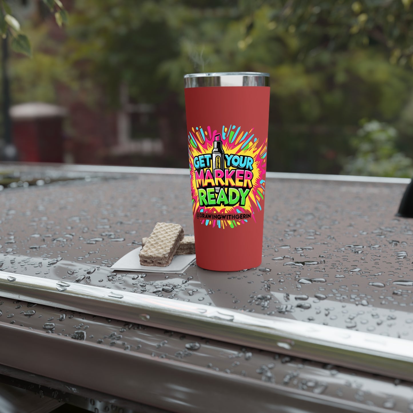 Colorful 'Get Your Marker Ready' Copper Tumbler - 22oz Insulated Travel Mug
