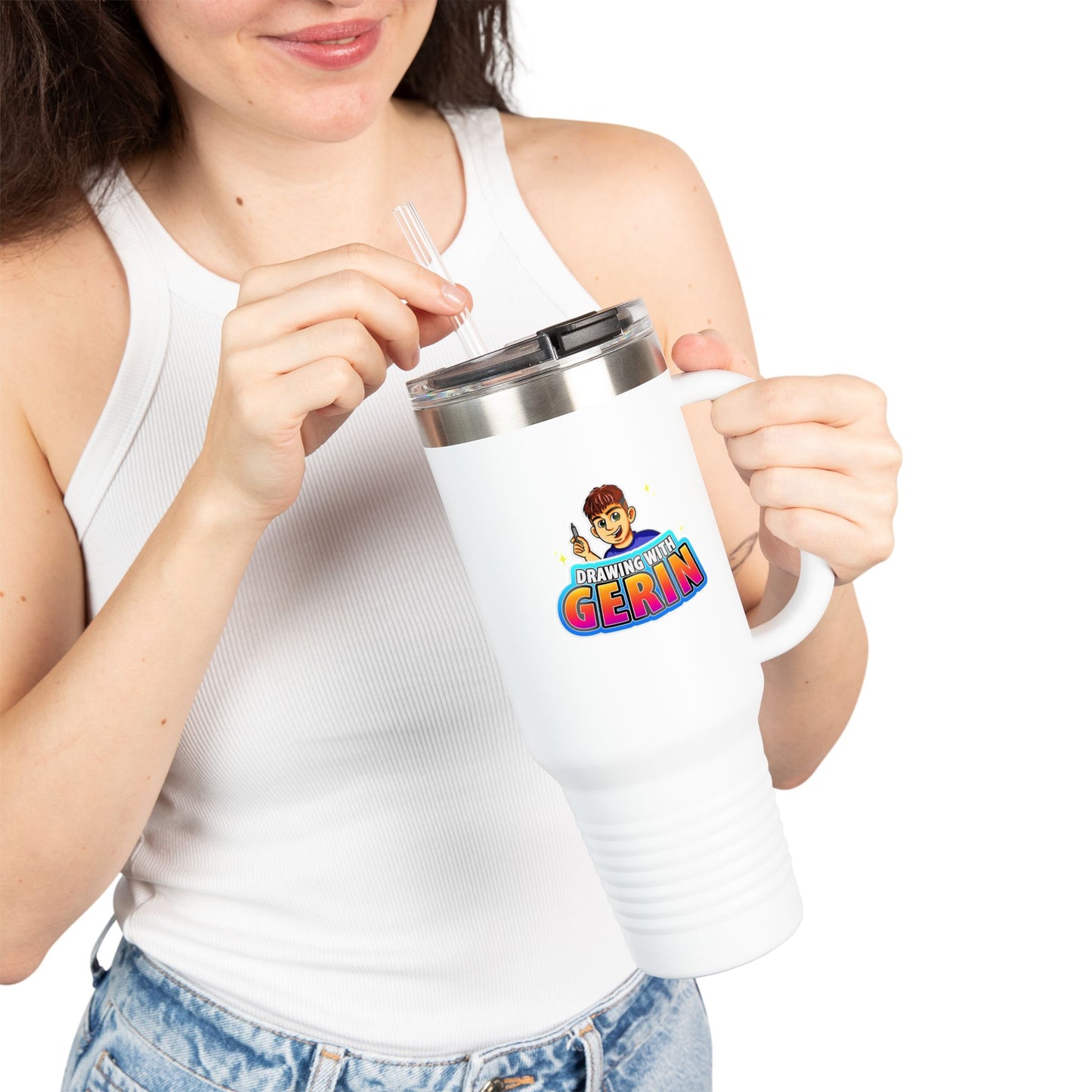 Drawing With Gerin – 40oz Travel Mug 🎨✨