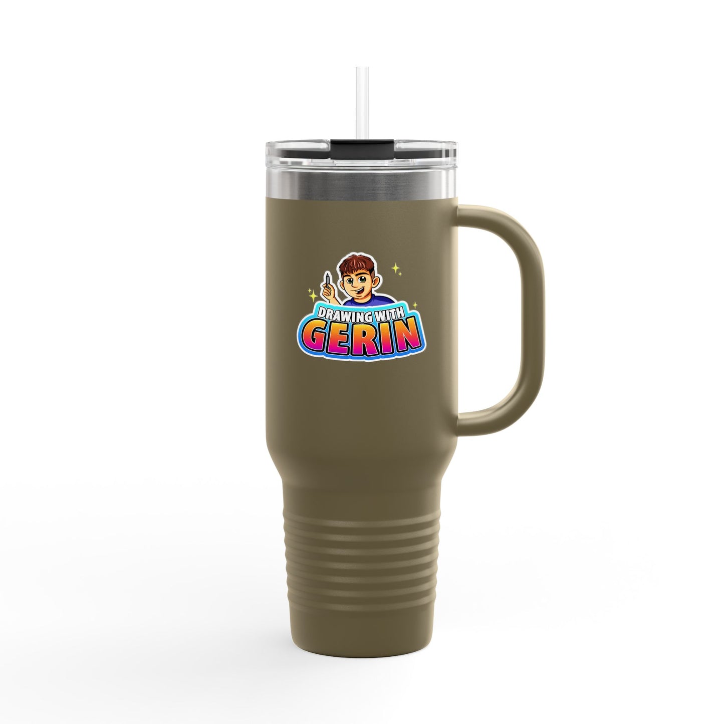 Drawing With Gerin – 40oz Travel Mug 🎨✨