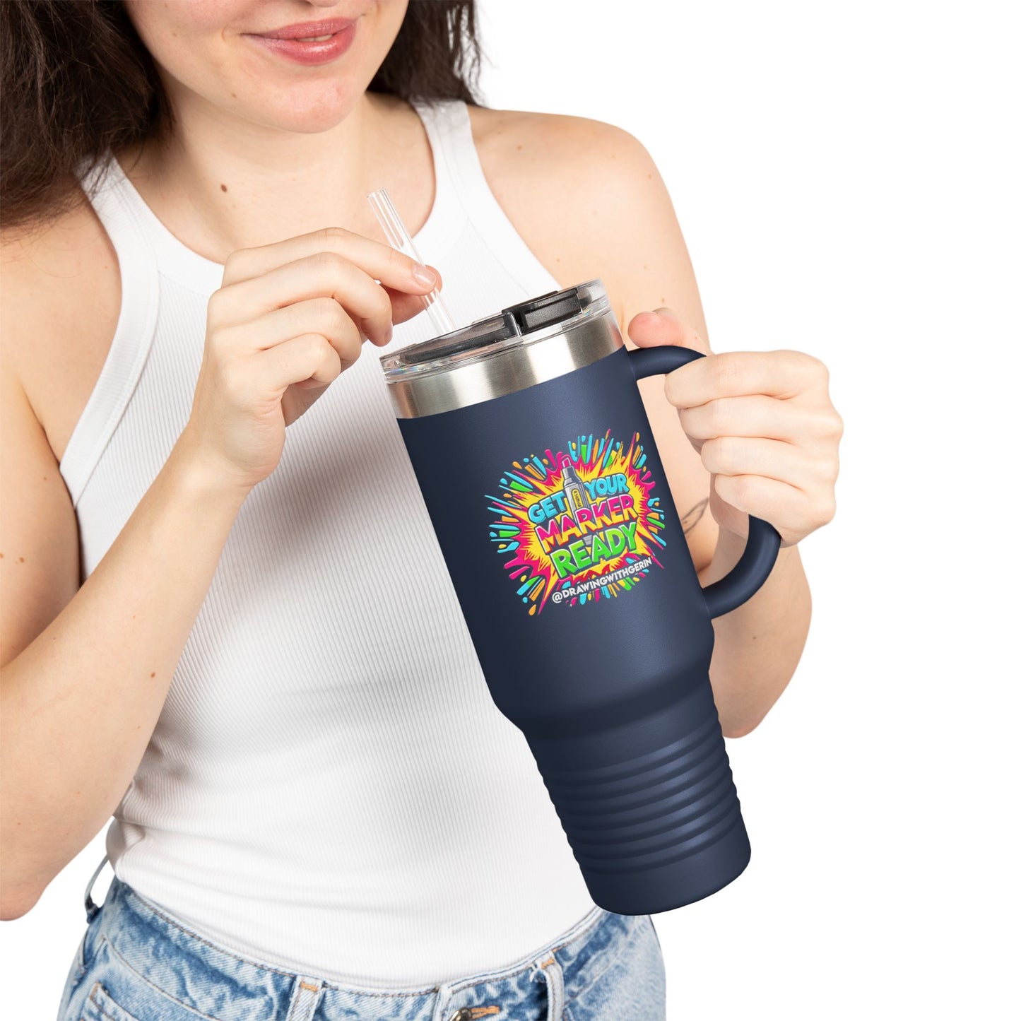 Get Your Markers Ready! – 40oz Travel Mug 🖍☕