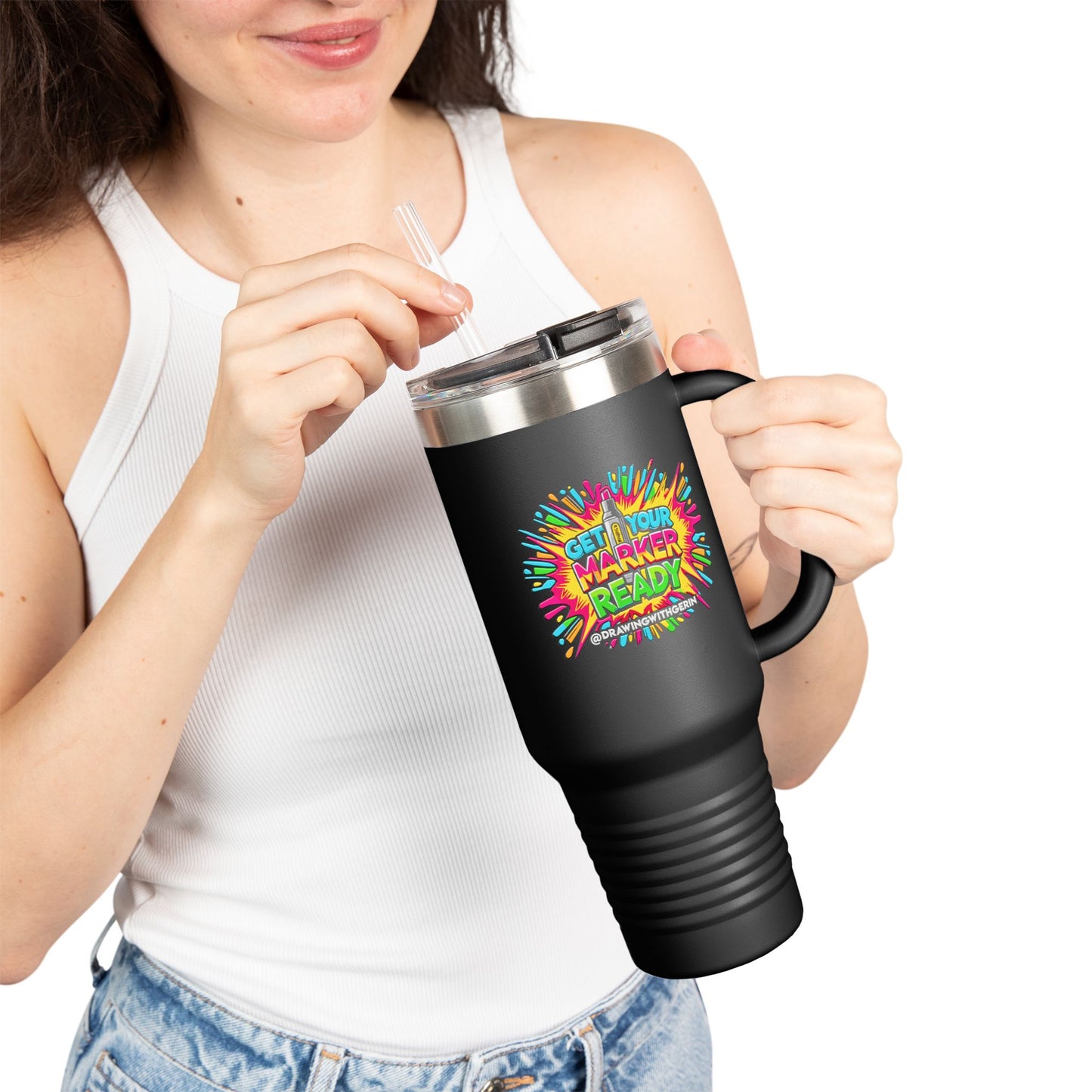 Get Your Markers Ready! – 40oz Travel Mug 🖍☕