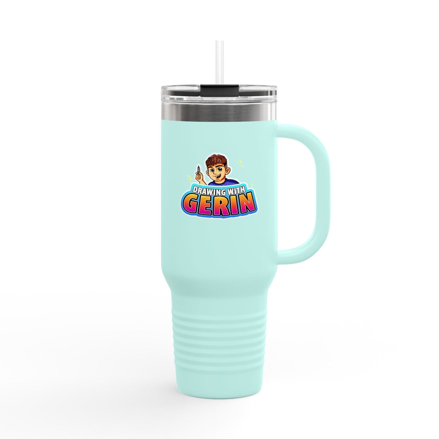 Drawing With Gerin – 40oz Travel Mug 🎨✨