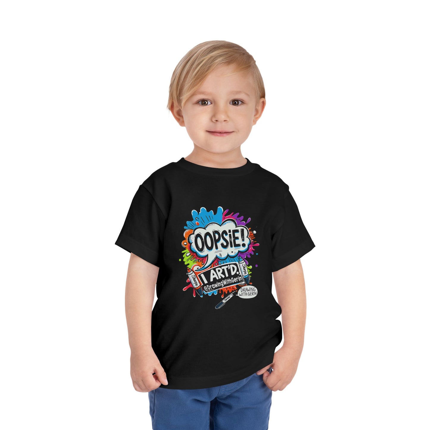 Oopsie I ART’D – Funny Artist Toddler T-Shirt | Drawing with Gerin Exclusive