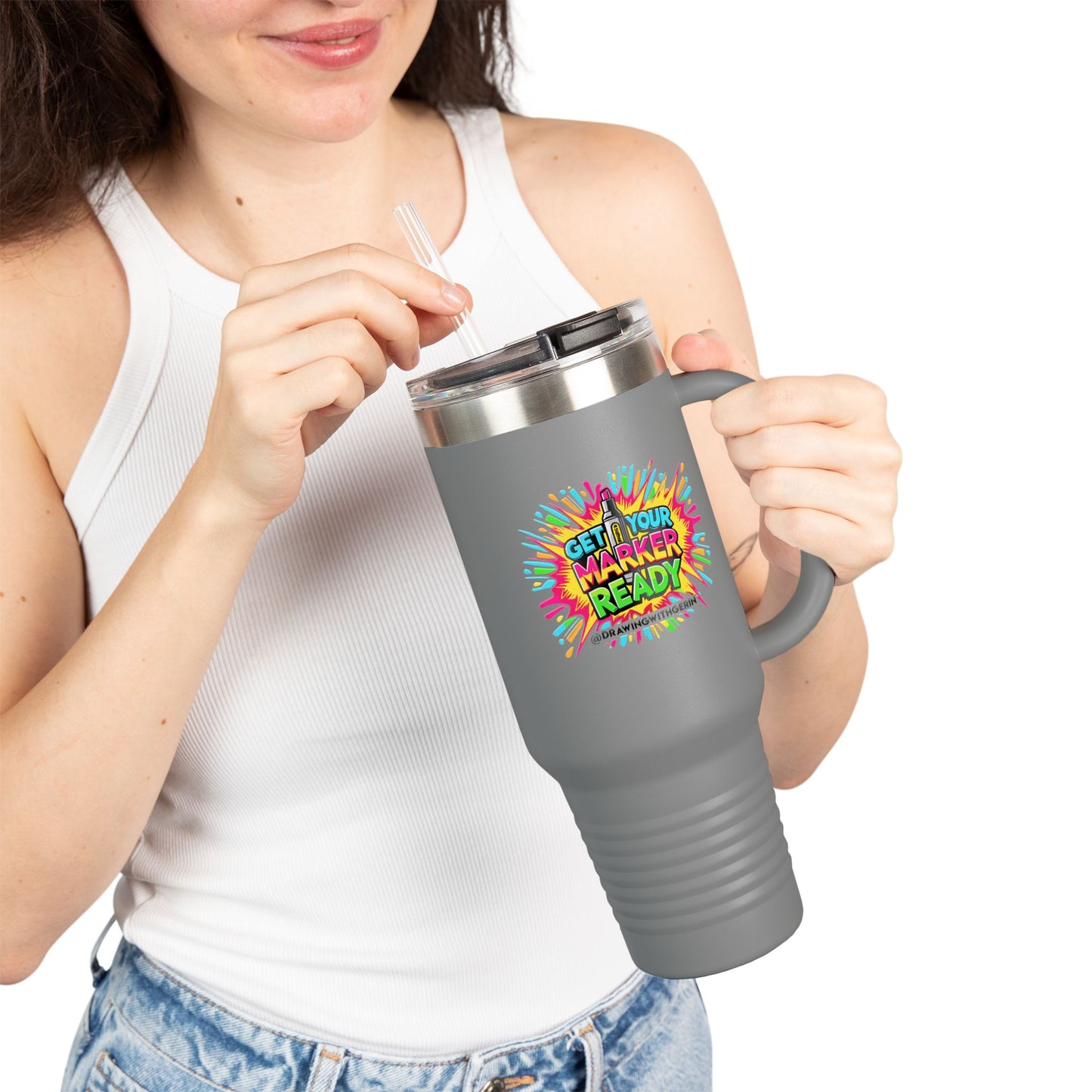 Get Your Markers Ready! – 40oz Travel Mug 🖍☕
