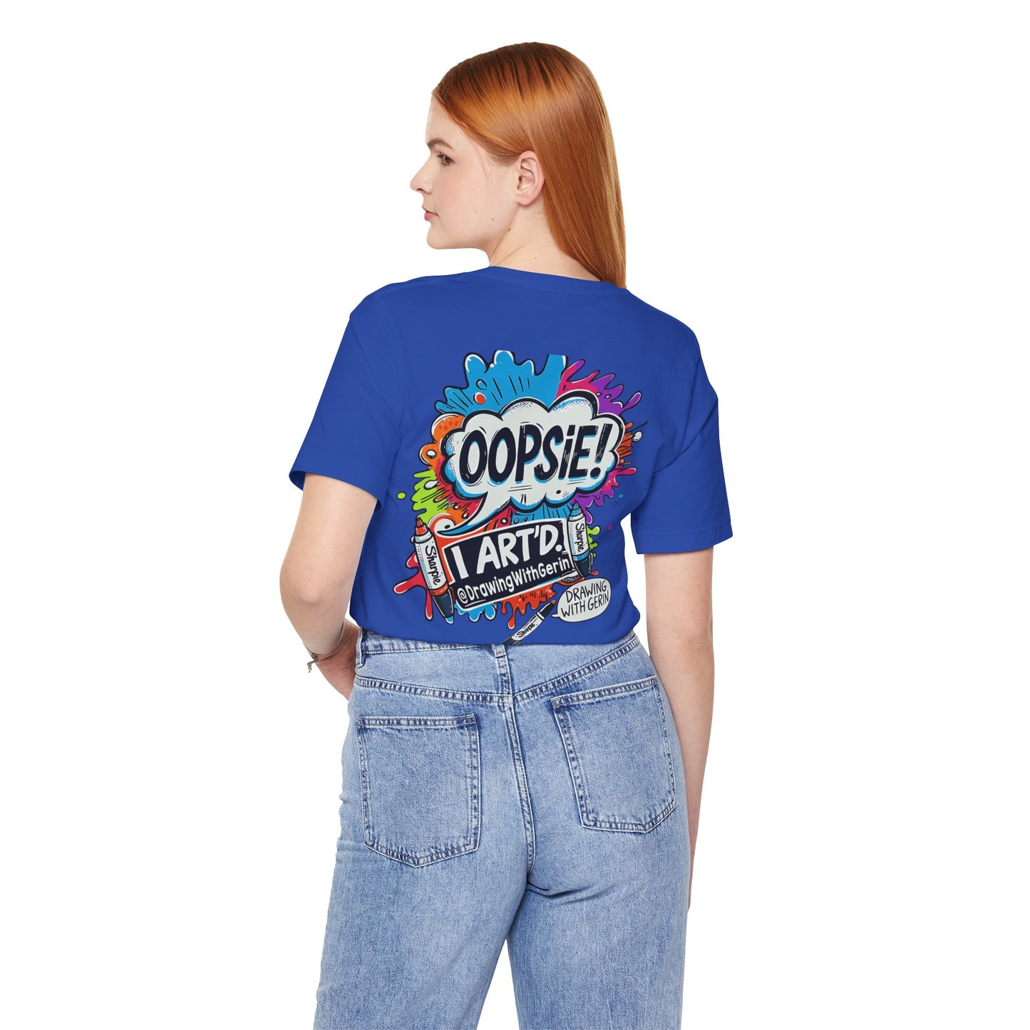 OOPSIE I ART’D – Exclusive Drawing with Gerin Artist T-Shirt - Back Design