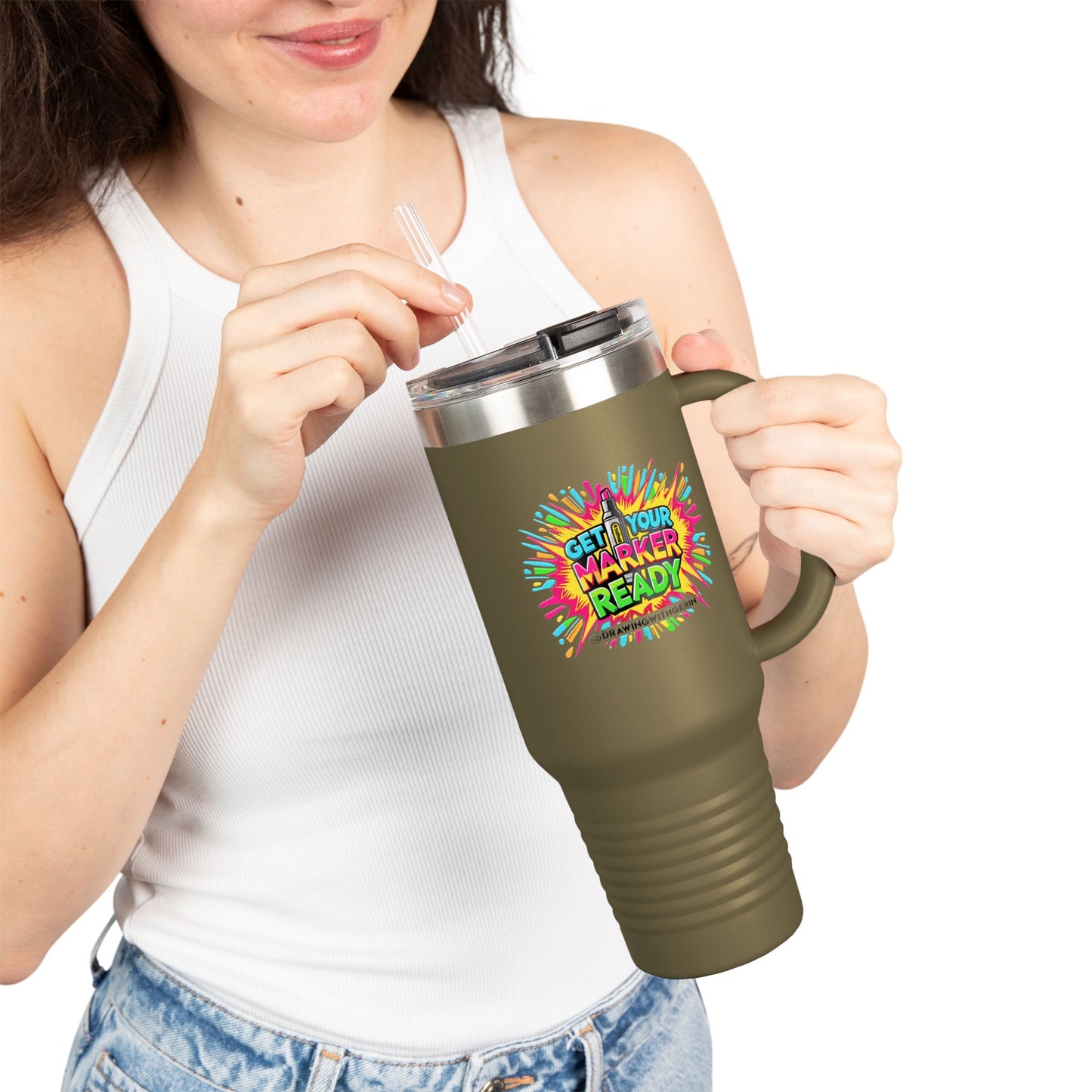 Get Your Markers Ready! – 40oz Travel Mug 🖍☕