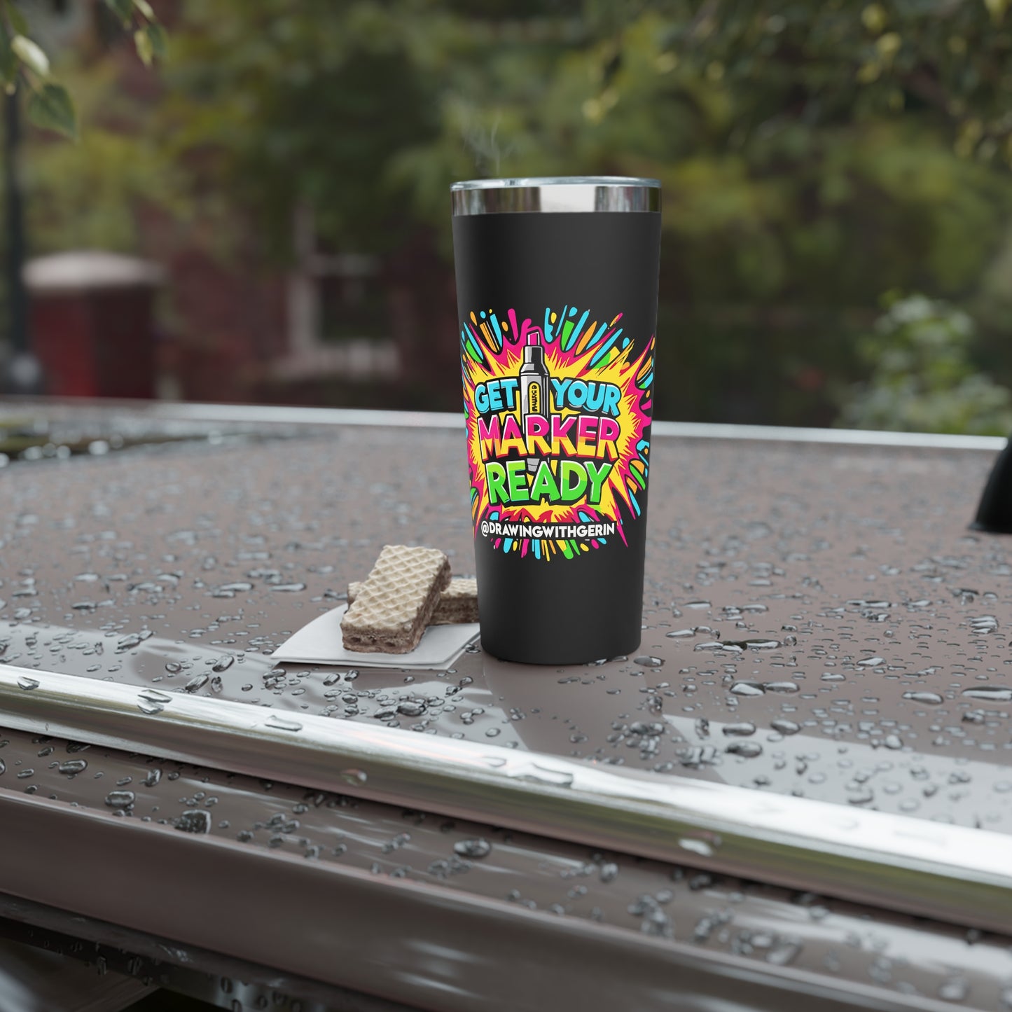 Colorful 'Get Your Marker Ready' Copper Tumbler - 22oz Insulated Travel Mug