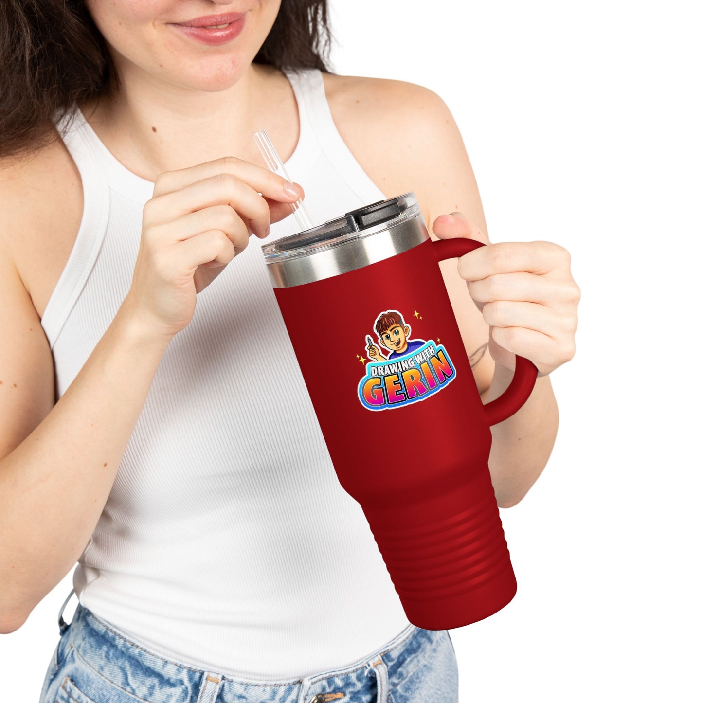 Drawing With Gerin – 40oz Travel Mug 🎨✨