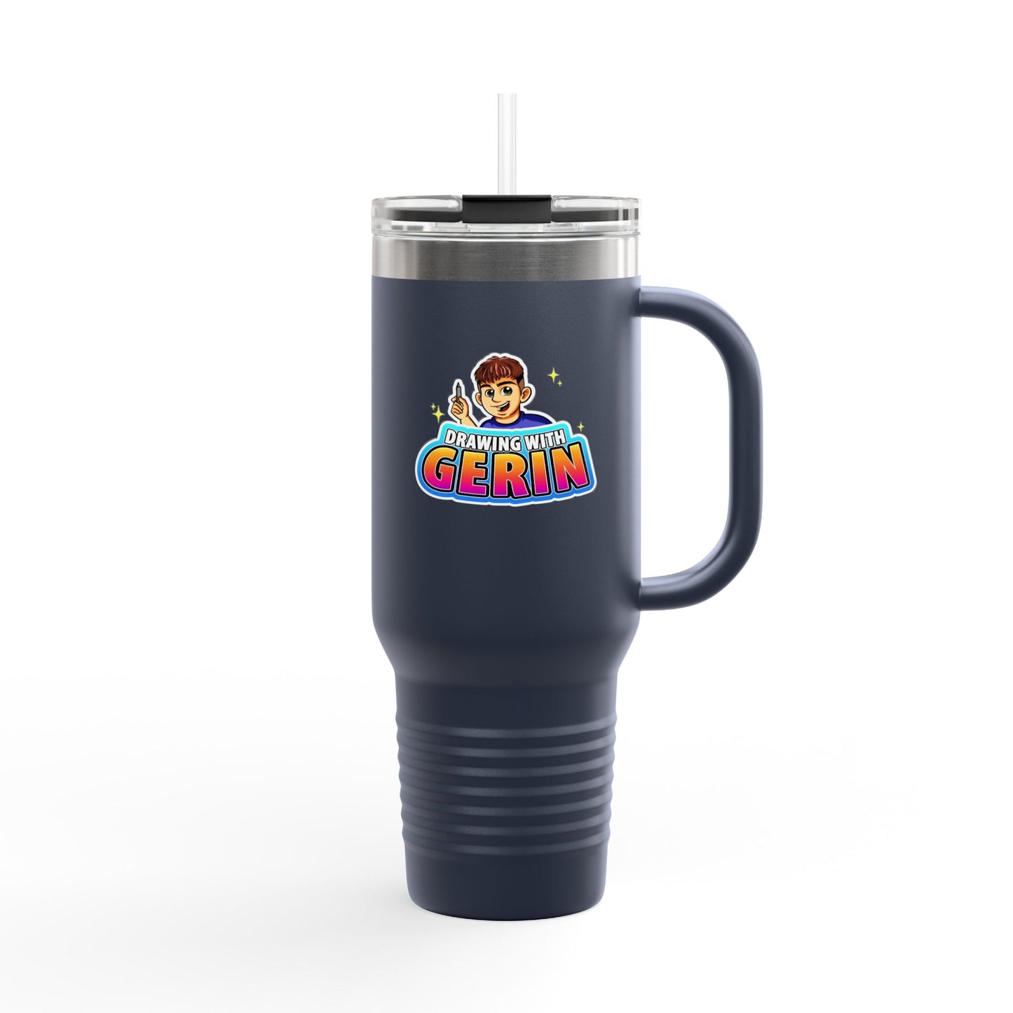 Drawing With Gerin – 40oz Travel Mug 🎨✨